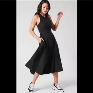 Athleta Winona Midi Support Dress in Black